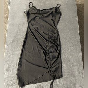 Black dress with scrunch